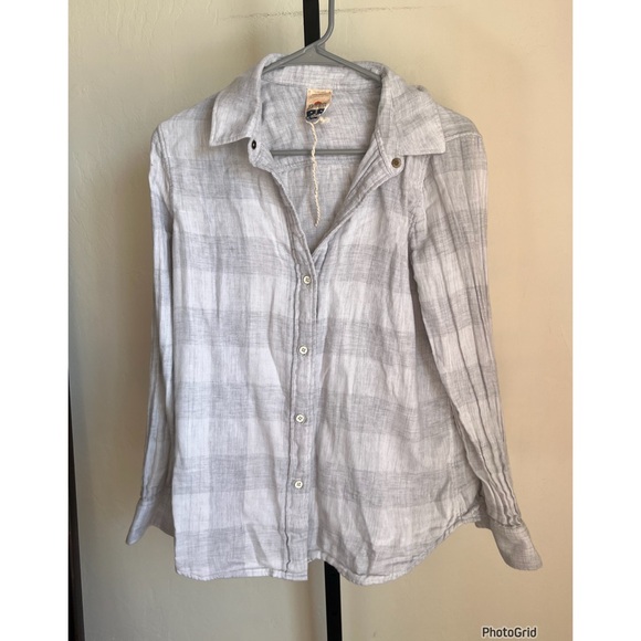 Faherty Belmar Reversible Shirt Grey Small Button Up Collared Small - Picture 2 of 4